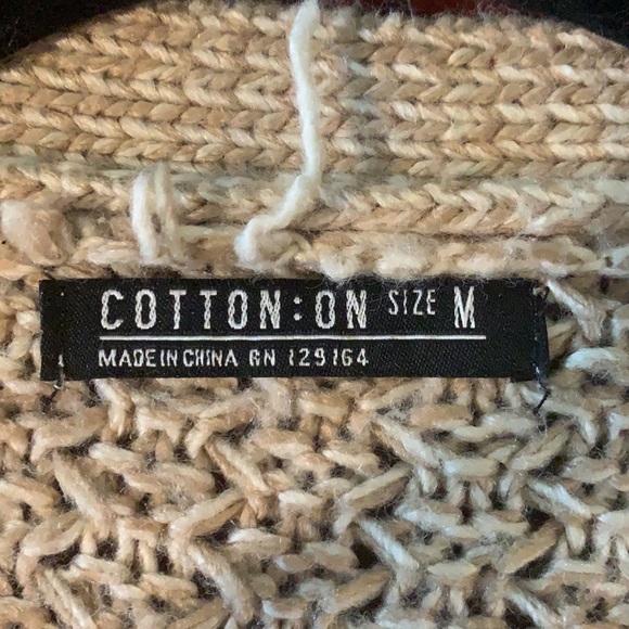 Cotton on beige knit long cardigan - Picture 4 of 4